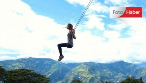 Uçurum kenarında eşsiz manzara ve salıncak!