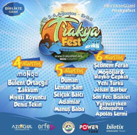 Trakya’nın festivali TrakyaFest başlıyor