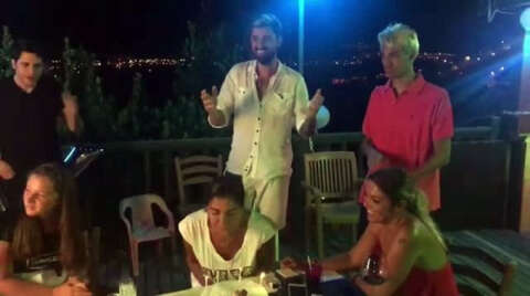 İdo Tatlıses ve Derya Tuna depreme doğum günü kutlarken yakalandı