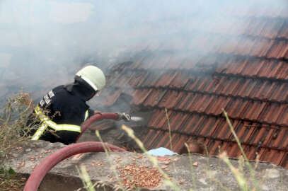 Metruk evde çıkan yangın paniğe sebep oldu