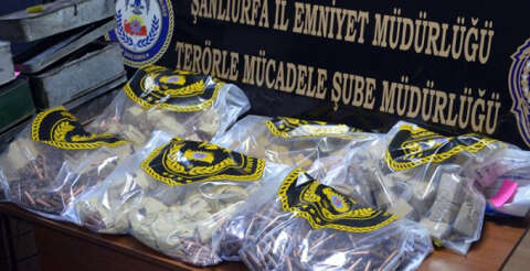 Suruç'ta PKK'nın cephaneliği ele geçirildi