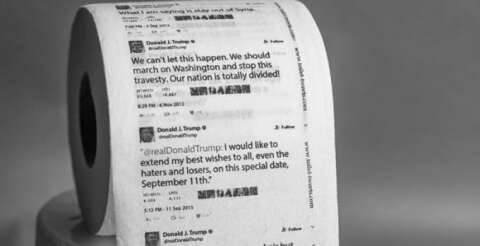Trump'ın tweetleri tuvalet kağıdı oldu
