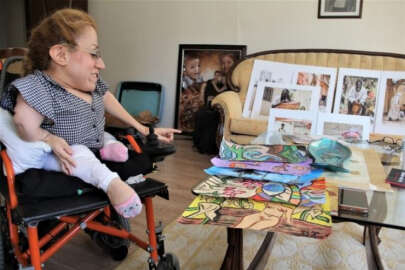 (Özel Haber) Cam kemik hastası kadının on parmağında on marifet