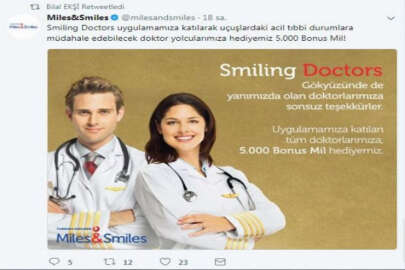 THY’den doktorlara hediye 5 bin mil