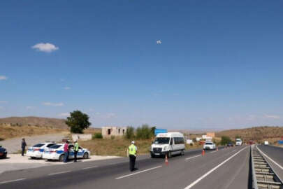 Yozgat’ta bayram trafiğine ’drone’lu denetim