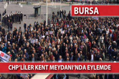 Bursa'da CHP'liler oturma eylemine başladı