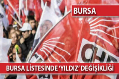 CHP Bursa Milletvekili Listesi'nde Yıldız değişikliği