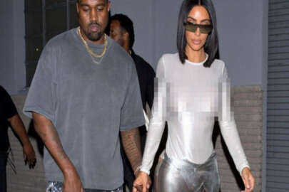Kim Kardashian yine transparan! Flaşlar patlayınca...