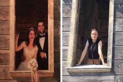 Yürek yakan kareler! Şehidin eşi aynı yerde...