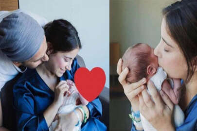 Hazal Kaya'dan oğlu ile ilk kare!