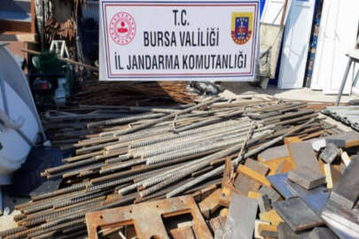 Bursa'da hızlı tren inşaatından demir çaldılar