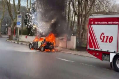Sosyal medya fenomeni Uras Benlioğlu alev alev yanan araçtan son anda çıktı