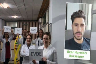 UÜ Tıp Fakültesi ve Bursasporlu futbolculardan #EvdeKalBursa videosu
