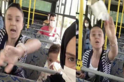 Halk otobüsünde maske takmayan kadından şoke eden saldırı