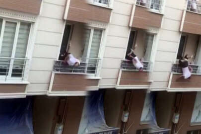 Akrabalarıyla tartışırken balkondan böyle düştü! Görüntüler olay oldu
