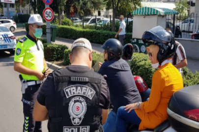 Bursa'da kasksız motosikletlilere operasyon
