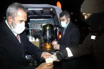 Yavuz Bingöl'den Bursalı polis ekiplerine çorba ikramı
