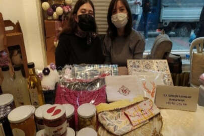 Bursa'da kadınlar şiddet mağdurlarına destek için organik pazara akın etti