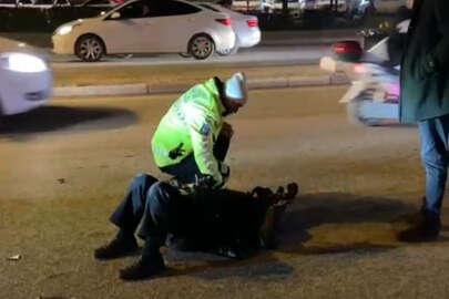 Bursa'da polis yaralının başında bekleyip moral verdi
