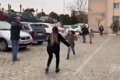 Müebbetten beraate...Hamile kadın çocuklarına böyle koştu...