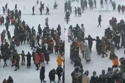 Kar tatili haberine öğrencilerden halaylı kutlama