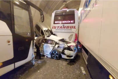 Bolu Dağı Tüneli'nde kaza: 1'i ağır 30 yaralı