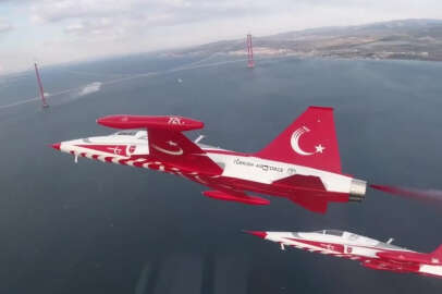 Türk Yıldızları'ndan 1915 Çanakkale Köprüsü üzerinde gösteri