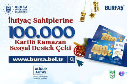 Bursa Büyükşehir Belediyesi'nden ihtiyaç sahiplerine Kart16 Ramazan çeki