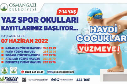 Bursa Osmangazi'de yaz spor okulları kayıtları başladı