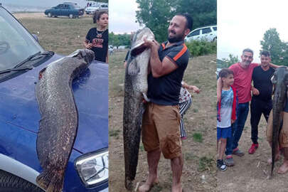 8 yaşındaki çocuk 20 kiloluk balık tuttu!