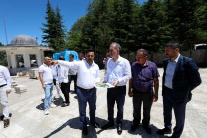 Bursa İnegöl'de Turgut Alp Türbesi’nde çalışmalar sürüyor