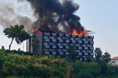 Alanya'da korkutan otel yangını