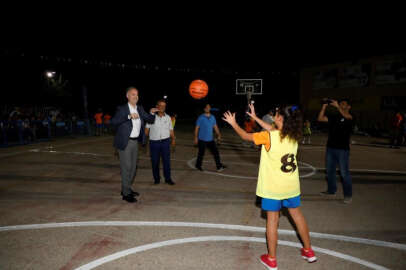 Bursa İnegöl'de sokak basketbolu heyecanı başladı