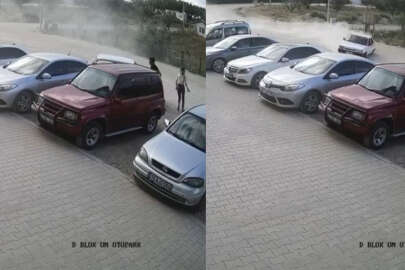 Bursa'da park halindeki araçlara çarpıp böyle kaçtılar!