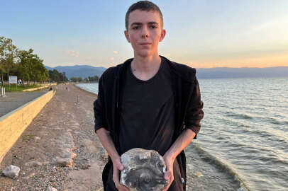 Bursa İznik Gölü'nde tarihi taş kalıntısı bulundu
