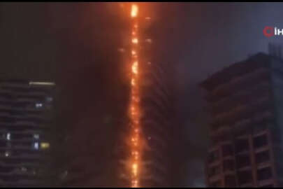 Rezidansta büyük yangın! Alevler bütün binayı sardı