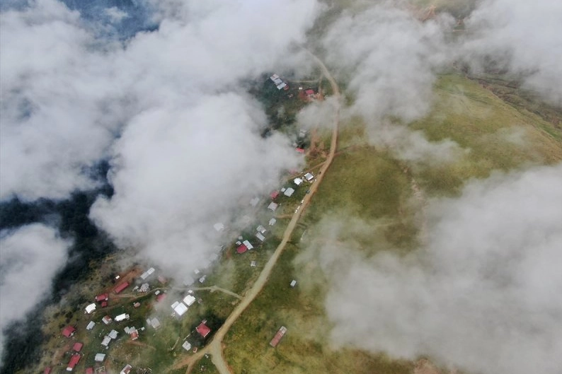 Karadeniz yaylaları sis altında