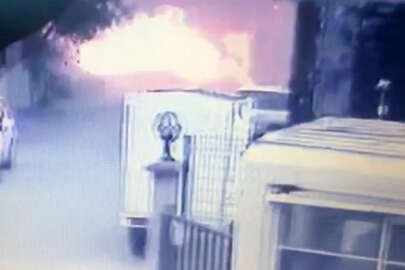 Doğalgaz sobasının bomba gibi patladığı anlar kameralarda!