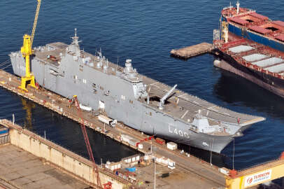 İşte Türkiye'nin ilk uçak gemisi: Havadan görüntülendi!