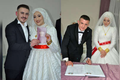 İki erkek kardeş aynı gün evlendi!