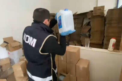 Dezenfektan görünümünde 1 ton sahte etil alkol!