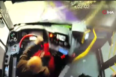 İşte İETT otobüsünün durağa daldığı o anlar!