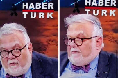 Canlı yayına katılan Celal Şengör'ün gözündeki bantlar dikkat çekti