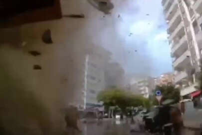 Kıyamet gibi: Depremin yıkıcı görüntüsü araç kamerasında!