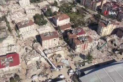 Hatay’daki yıkım havadan görüntülendi 