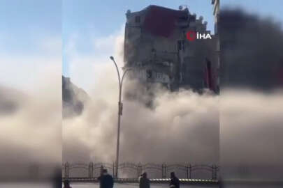 Apartman böyle yıkıldı!