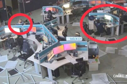 112 Acil Çağrı Merkezi'nde deprem anı!