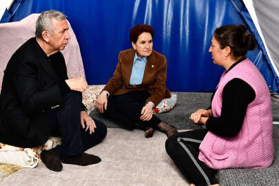 Meral Akşener ve Mansur Yavaş, Kahramanmaraş'ta çadırkenti ziyaret etti