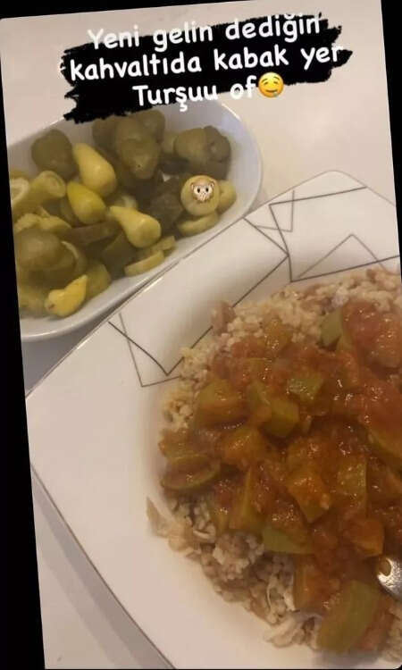 Evlendikten sonra gelinlerin damak zevki çok değişiyor demek ki.