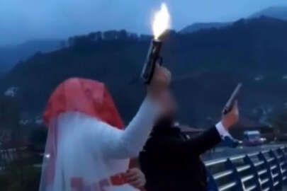 Düğün konvoyunda damat ve gelinin ‘pes’ dedirten görüntüleri!